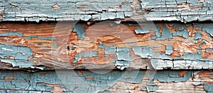 Weathered Wooden Surface With Peeling Paint