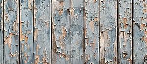 Weathered Wooden Wall With Peeling Paint