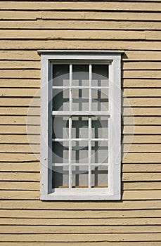 Weathered wooden window