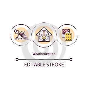 Weatherization concept icon