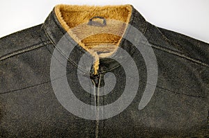 Weatherproof leather-like jacket photo