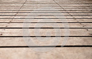 Weatherproof wooden walkway photo