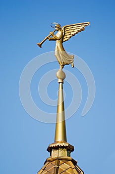 Weathervane. Blowing Angel.