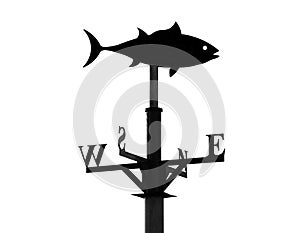 Weathervane in the form of a fish