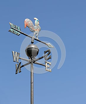 Weathervane with iron rooster