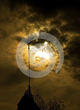 Weathervane in Moonlight