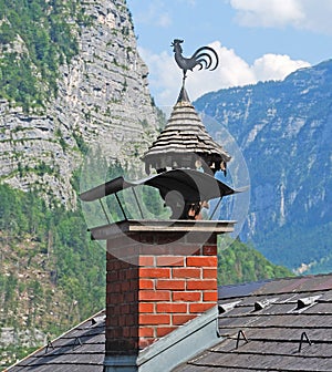 Weathervane on the roof, Gosau, Austria