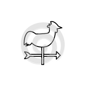 weathervane rooster icon. Element of simple icon for websites, web design, mobile app, info graphics. Thin line icon for website d