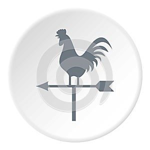 Weathervane rooster icon, flat style photo