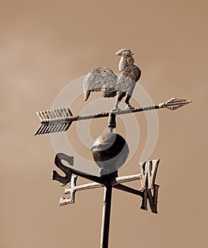 Weathervane with sepia effect