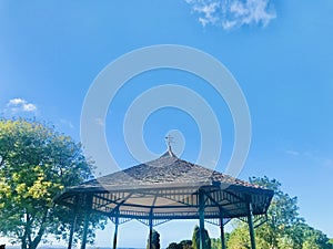 Weathervane on top of the Band Rotunda.