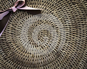 Weave basket background with light shinning through