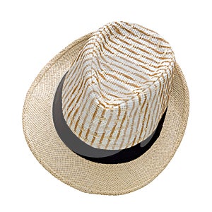 Weave hat isolated on white background, Pretty straw hat isolate