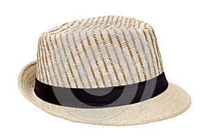 Weave hat isolated on white background, Pretty straw hat isolate