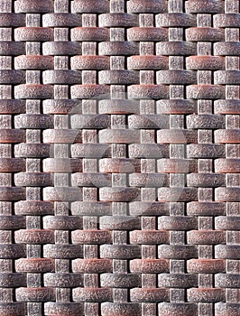 Weave plastic wicker pattern.
