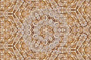 Weaved water hyacintn abstract kaleidoscope pattern texture