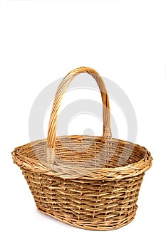 Weaved wooden basket.