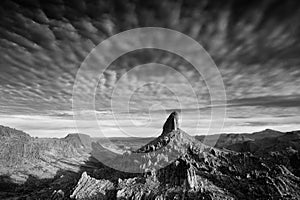 Weavers Needle and Clouds