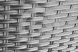 Weaving wickerwork basketry textured background : black and white shot