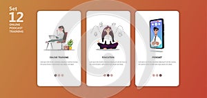 Students watching recorded podcast training