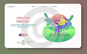 Business landing page template.