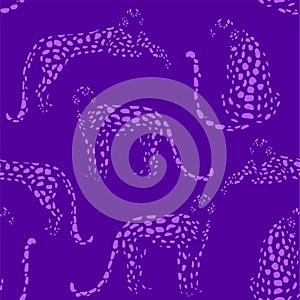 Abstract leopard pattern. Vector seamless texture. Trendy Illustration.
