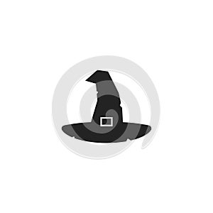 Witch Hat Glyph Vector Icon, Symbol or Logo.