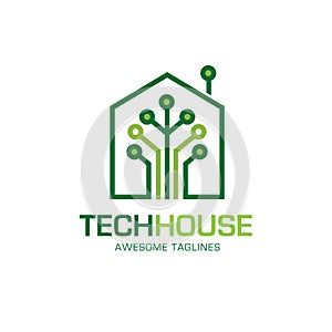 Tech house logo concept