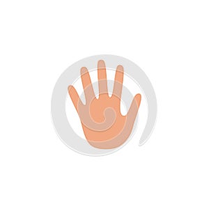 Hand Flat Icon Vector, Symbol or Logo.