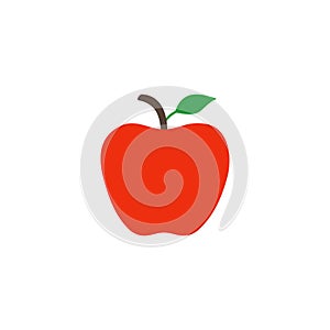 Apple Flat Icon Vector, Symbol or Logo.