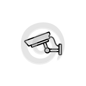 Security Camera Flat Icon Vector, Symbol or Logo.