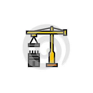 Construction Flat Icon Vector, Symbol or Logo.