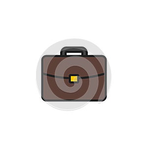 Briefcase Flat Icon Vector, Symbol or Logo.