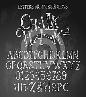 Chalk english alphabet