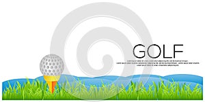 Vector Golf background. Golf stock banner