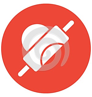 Bread roller Isolated Vector icon which can easily modify or edit