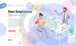 Employee hiring interview concept