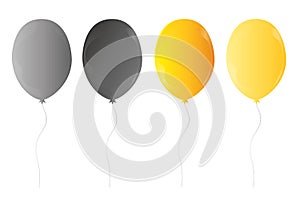 Web3d Realistic Colorful Bunch of Birthday Balloons Flying for Party and Celebrations With Space for Message Isolated