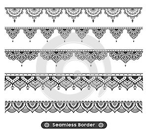 New attractive vector ethnic mandala border design photo