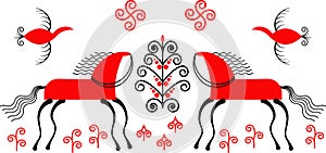 Vector image of meson painting