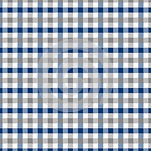 Grey and Blue Gingham pattern.