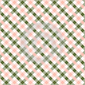 Oliven Green Gingham pattern. photo