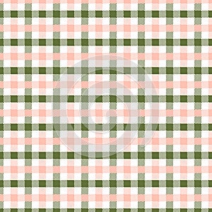 Oliven Green Gingham pattern. photo