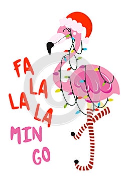 Fa la la la min go - Calligraphy phrase for Christmas photo