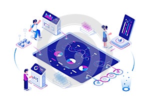 Big data analysis concept