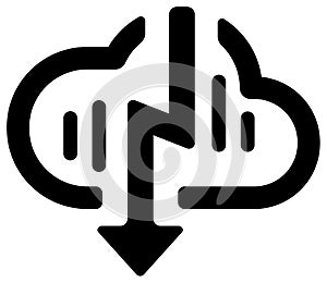 5G icon illustration / high speed download