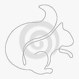 Forest animal silhouette squirrel vector illustration