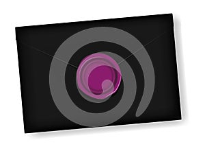 Letter and sealing wax vector illustration