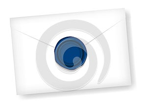 Letter and sealing wax vector illustration