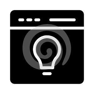 Web idea vector glyph flat icon